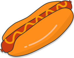 hot dog street food, fast food element. png