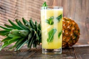 Pineapple and Mint Caipirinha cocktail photo