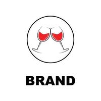vino, lagar logo o icono, emblema, etiqueta para menú diseño restaurante o cafetería, letras vector ilustración