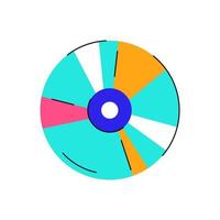 Compact disk in trendy style. vector