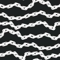 Chains pattern seamless. Design for fabric, wallpaper, wrapping, background. Large white chain on a dark background with contours. Seamless background with a large chain vector