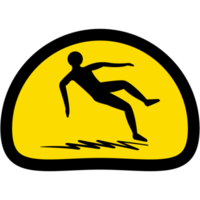 sticker slippery surface warning safety protection sign symbol png