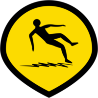 sticker slippery surface warning safety protection sign symbol png