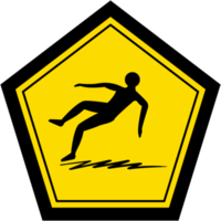 Aufkleber rutschig Oberfläche Warnung Sicherheit Schutz Zeichen Symbol png