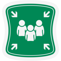 Sticker Assembly Point Emergency Life Evacuation Disaster Threat png