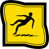 sticker slippery surface warning safety protection sign symbol png