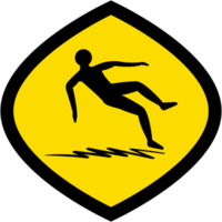 autocollant glissant surface avertissement sécurité protection signe symbole png