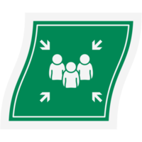 Sticker Assembly Point Emergency Life Evacuation Disaster Threat png
