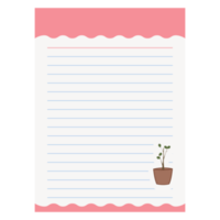 papier Notitie huis tuin boom plan schattig element png