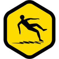 sticker slippery surface warning safety protection sign symbol png