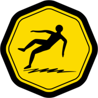 sticker slippery surface warning safety protection sign symbol png