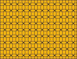 Seamless abstract modern geometric Black circle pattern for elegant Yellow background photo