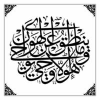 Arabic Calligraphy template, Meaning for all your design needs, banners, stickers, Ramadan flyers, etc vector