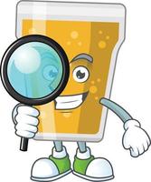 Cartoon character of mug of beer vector