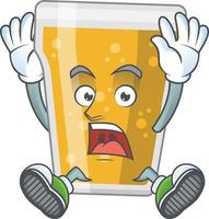 Cartoon character of mug of beer vector