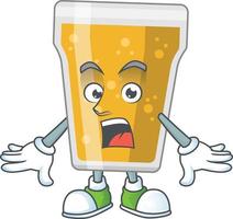 Cartoon character of mug of beer vector