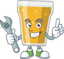 Cartoon character of mug of beer vector