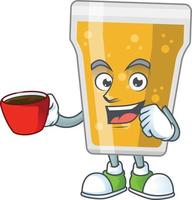 Cartoon character of mug of beer vector