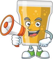 dibujos animados personaje de jarra de cerveza vector
