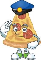 Cartoon character of slice of pizza vector