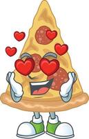 Cartoon character of slice of pizza vector