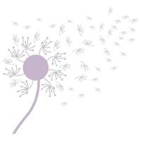 Dandelion Flower Vector, Flower Plant Illustration Icon, Dendelion Logo Simple Design vector