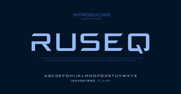 Modern alphabet font. Typography urban style fonts for sport, technology, digital, movie logo design