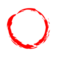 röd borsta cirkel png