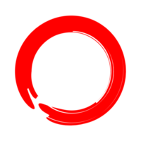 rood cirkel borstel beroerte PNG
