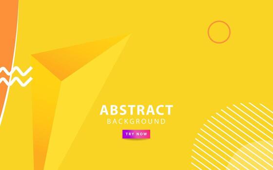 modern yellow gradient abstract geometric shape background banner design. vector