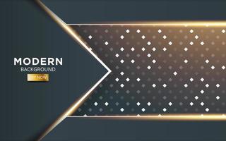 modern dark abstract technology background banner design with gold line and golden rays. Overlap layers with paper effect. Realistic light effect on textured particle background.vector illustration. vector