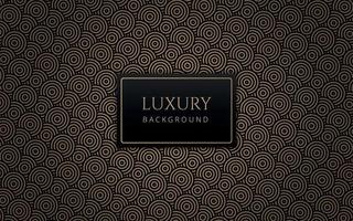 Luxury abstract black and gold circles pattern. Formal premium background template useful for invitation design, gift card, voucher, gift coupon, VIP invitation. Elegant geometric circle backdrop. vector