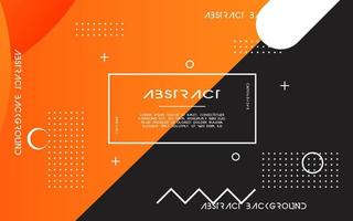 modern Abstract orange background banner design. Geometric element design with circle and line decoration vector