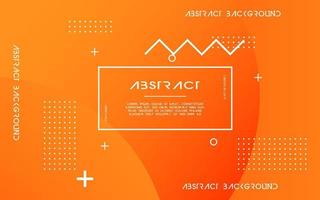 modern Abstract orange background banner design. Geometric element design with circle and line decoration vector