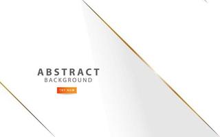 luxury white abstract background banner with golden line vector