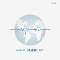 World Health Day. World health day concept text design with doctor stethoscope. vector