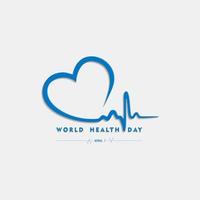 World Health Day. World health day concept text design with doctor stethoscope. vector