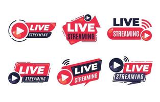 Youtube Live Streaming Label vector