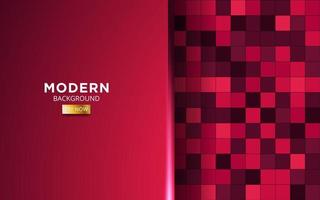 Luxury red overlay layers background banner design. Realistic light effect on textured red square background. vector