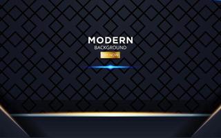 modern abstract future blue background banner with golden light line in geometric texture. vector