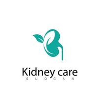 Kidney icon vector. Urology logo design template. vector