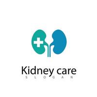 Kidney icon vector. Urology logo design template. vector