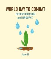 World Day To Combat, desertification and drought, poster and banner vector