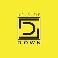 Up Side Down Logo Design Typography Design vector