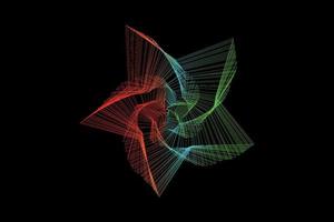 Gradient rainbow star vector sunburst. Color sunbeams. Frame with rays.