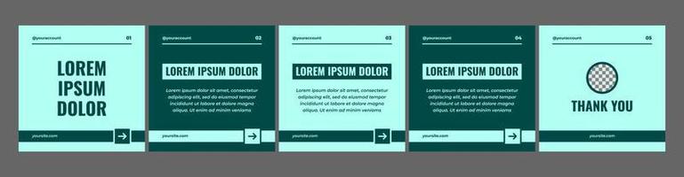 carousel or microblog layout template for social media posts vector