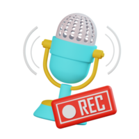 Podcast enregistrement 3d icône png