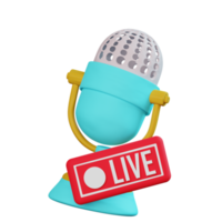 Live Podcast 3D Icon png
