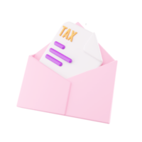 impuesto documento 3d icono png