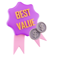 meilleur valeur badge 3d icône png